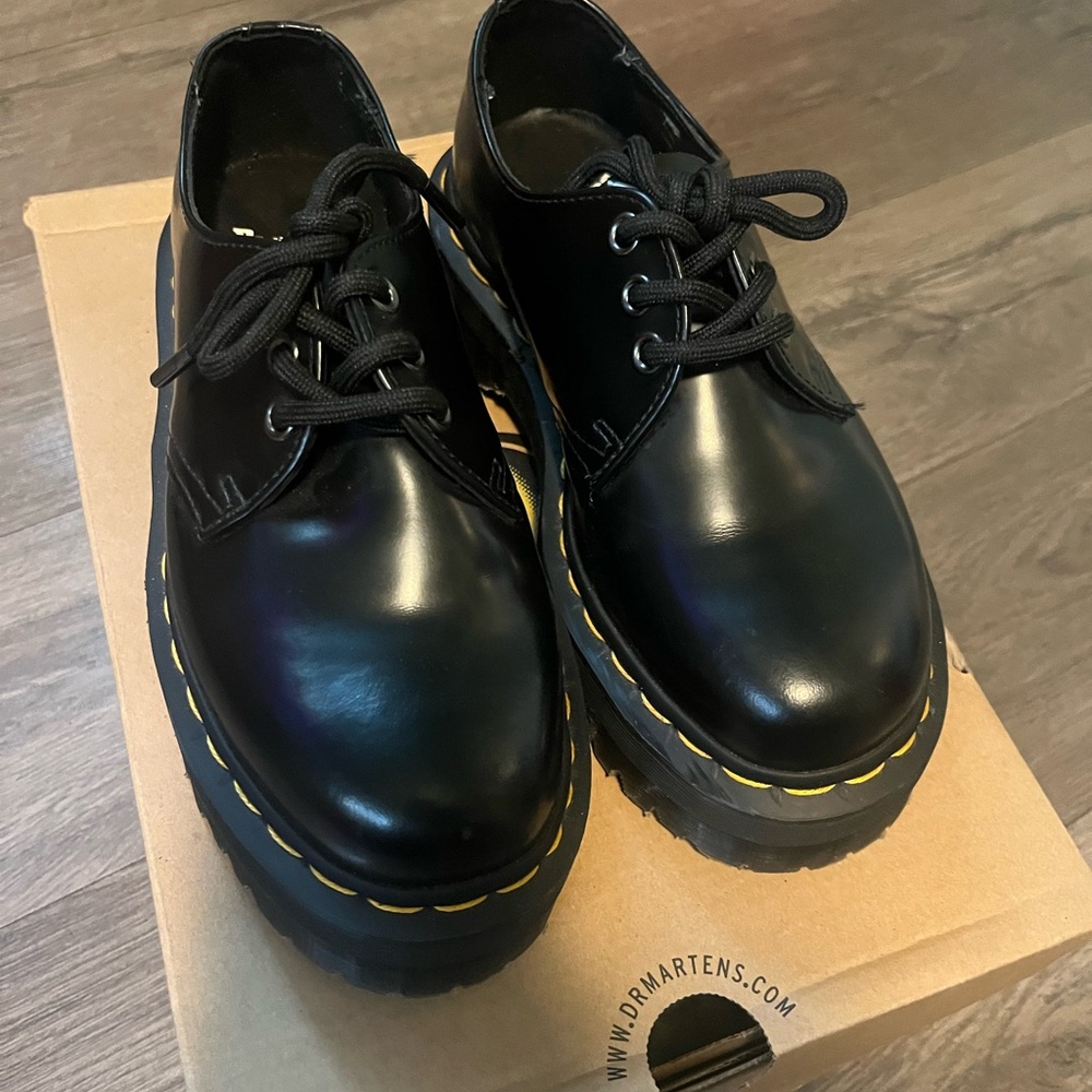 Dr. Martens Kids Black Leather Dress Shoes